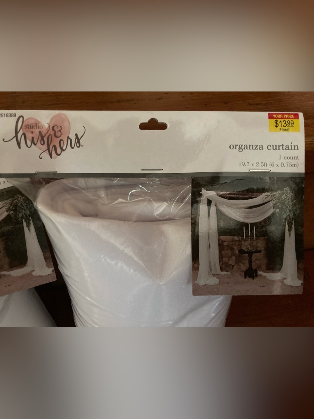TWO Organza Curtain Sheer Drapery Panels - White - NEW!! - Picture 4 of 4